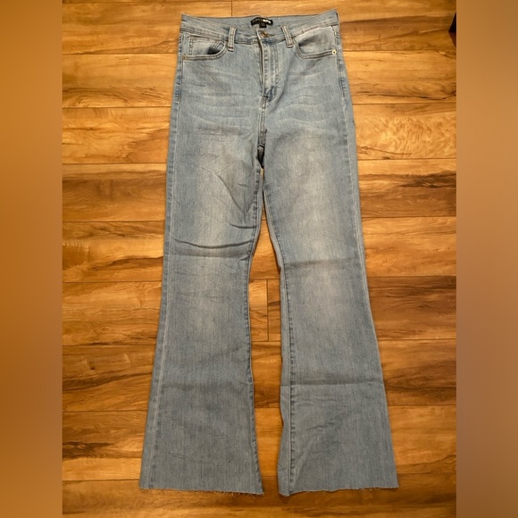 Fashion Nova Music Note Denim Flare Jeans - Picture 2 of 6